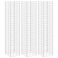 VidaXL Schanskorf plantenbakken 3 st verhoogd 30x30x150 cm ijzer - thumbnail