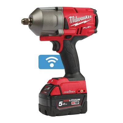 Milwaukee M18 FUEL™ ONEFHIWP12-502X ONE-KEY™ Accu slagmoersleutel 1017Nm 1/2" borgpin 18V 5.0Ah in HD-Box - 4933459725