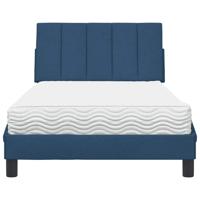 Bed met matras "Hanko" stof blauw 100x200 cm - thumbnail