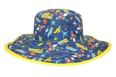 Banz kinder zonnehoedje omkeerbaar voertuigen donkerblauw 56 cm