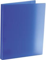 Bronyl ringmap, voor ft A4, uit PP, 2 D-ringen van 15 mm, transparant blauw - thumbnail