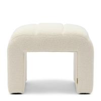 Rivièra Maison Hocker 'Brera' Bouclé, kleur Simply White - thumbnail