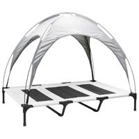 VidaXL Hondenbed zilvergrijs 122 x 93 x 106,5 cm staal - thumbnail