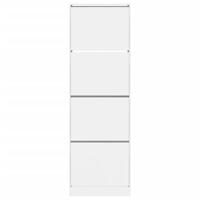 Schoenenkast met 4 klaplades 60x34x187,5 cm wit - thumbnail