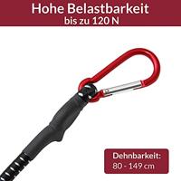 Rubberen Bagagespin met karabijnhaak 80cm x 10 mm Ø - thumbnail