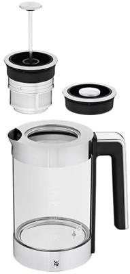 WMF Lono Waterkoker Snoerloos, Met display Aantal/Volume: 1.7 l Glas, Cromargan