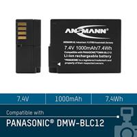 Ansmann A-Pan DMW-BLC12 Camera-accu Vervangt originele accu DMW-BLC12E 7.4 V 1000 mAh - thumbnail