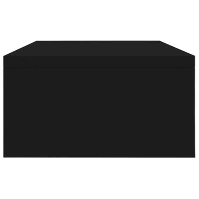 Monitorstandaard 42x24x13 cm spaanplaat zwart - thumbnail