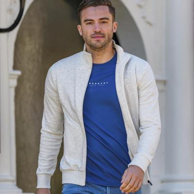 Heren Sweatvest Blokland | Witgrijs