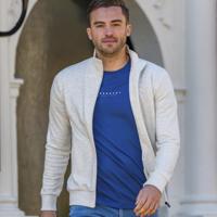 Heren Sweatvest Blokland | Witgrijs - thumbnail