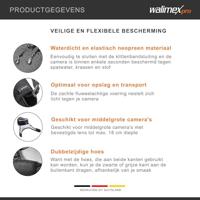 Walimex Pro Neopreen camera-beschermhoes (geschikt voor DSLR-camera) zwart/grijs, M - thumbnail