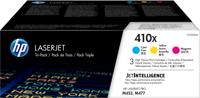 HP Toner 410X Origineel Combipack Cyaan, Magenta, Geel 5000 bladzijden CF252XM - thumbnail