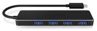 4 Poorten Hub USB 3.0 Zwart - thumbnail