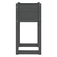 Plantenbak 40x40x81 cm massief grenenhout grijs - thumbnail