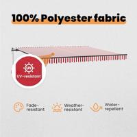 VidaXL Inklapbaar zonnescherm rood en wit 400 × 300 cm - thumbnail