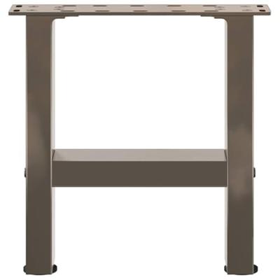 Salontafelpoten naturel staal 2 st 40x(30-31) cm staal