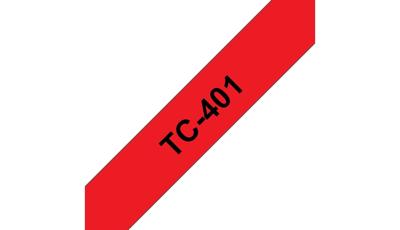 Brother TC-401 Labeltape Kunststof Tapekleur: Rood Tekstkleur: Zwart 12 mm 7.7 m