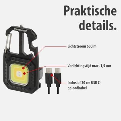 Brennenstuhl 1173750009 Zaklamp werkt op een accu LED 600 lm 1.5 h 50 g