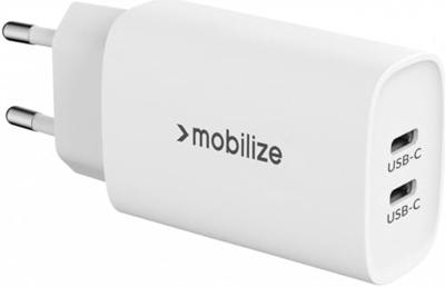 Mobilize Wall Charger 2x USB-C GaN 45W with PD/PPS White