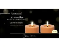 Lumineo ledtheelicht d7h6cm 2st oranje - thumbnail