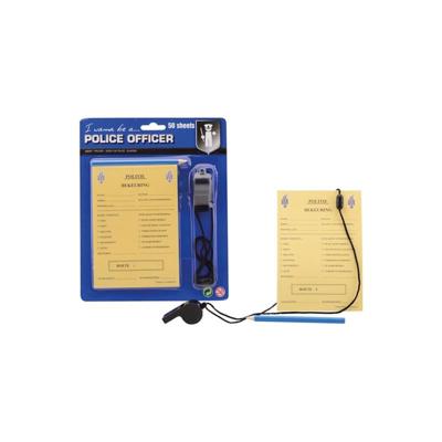 Johntoy Politie bonnenboekje met potlood/fluit Johntoy Politie bonnenboekje met potlood/fluit