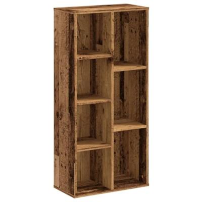 Boekenkast 50x25x105 cm bewerkt hout oud houtkleurig
