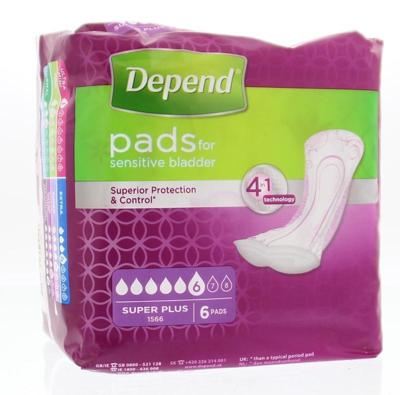 Depend Verband super+ 6 Stuks Depend Verband super+ 6 Stuks
