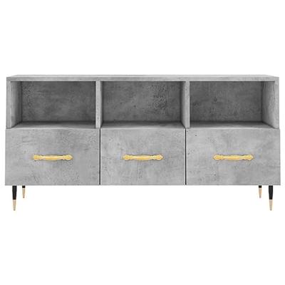 Tv-meubel 102x36x50 cm bewerkt hout betongrijs