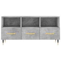 Tv-meubel 102x36x50 cm bewerkt hout betongrijs - thumbnail
