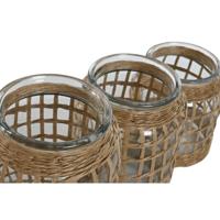 Vaas Home ESPRIT Natuurlijk Kristal 16,5 x 16,5 x 27 cm (3 Onderdelen) - thumbnail