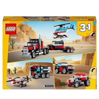 LEGO Creator 3-in-1 truck met helikopter 31146 - thumbnail