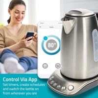 Nedis SmartLife Waterkoker | Wi-Fi | 1.7 l | Roestvrij Staal | 70,80,90,100 °C | Temperatuurindicator | 360 graden draaibaar | Verborgen - thumbnail