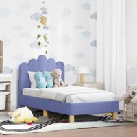 Peuterbedframe met hoofdbord Jeans Blauw 70 x 140 cm Stof - thumbnail