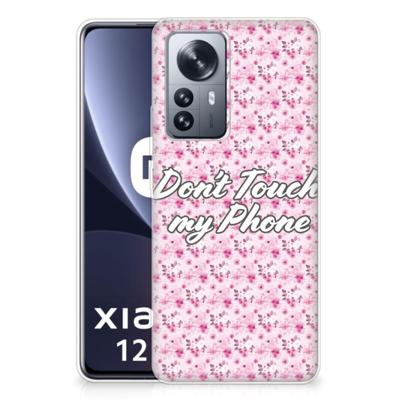 Xiaomi 12 Pro Silicone-hoesje Flowers Pink DTMP Xiaomi 12 Pro Silicone-hoesje Flowers Pink DTMP