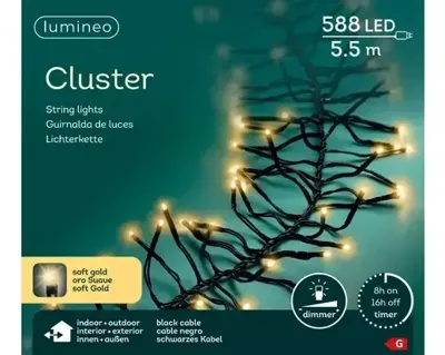 Clusterverlichting led 588 lampjes soft gold - thumbnail
