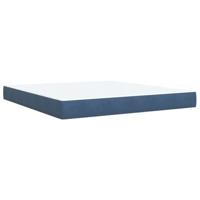 Boxspring met matras fluweel blauw 180x200 cm - thumbnail
