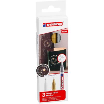 Edding lakmarker 780/3, metallic geassorteerde kleuren Edding lakmarker 780/3, metallic geassorteerde kleuren