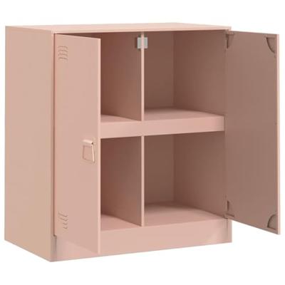 Dressoir 67x39x73 cm staal roze