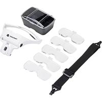 TOOLCRAFT 2469761 Loepbril Met LED-verlichting Vergrotingsfactor: 3.5 x, 2.5 x, 2.0 x, 1.5 x, 1.0 x Lensgrootte: (l x b) 95 mm x 34 mm - thumbnail
