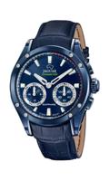Jaguar J961/1 Horloge Acier Hibryd staal-leder blauw 45 mm - thumbnail