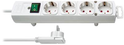 Brennenstuhl comfort line plus stekkerdoos 4-voudig stekkerdoos (wit, 2 meter)