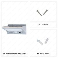 2x Burley - LED Solar Wandlamp met bewegingssensor en schemerschakelaar - 3 lichtstanden - 21LEDs - 3000K - IP65 Waterdicht - Solar buitenlamp - thumbnail