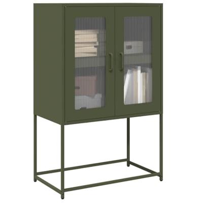 Hoge kast 68x39x107 cm staal olijfgroen