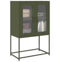 Hoge kast 68x39x107 cm staal olijfgroen - thumbnail