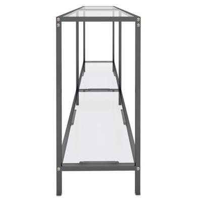 Wandtafel 160x35x75,5 cm gehard glas transparant