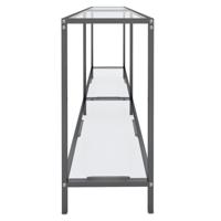 Wandtafel 160x35x75,5 cm gehard glas transparant - thumbnail
