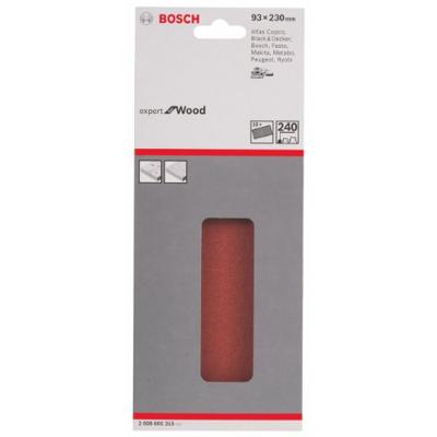 Bosch Accessories Expert for Wood 2608605315 Oscillerend schuurpapier Ongeperforeerd Korrelgrootte (num) 240 (l x b) 230 mm x 93 mm 10 stuk(s)