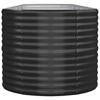 Plantenbak 440x80x68 cm gepoedercoat staal antracietkleurig - thumbnail