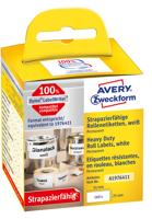 Avery-Zweckform Rol met etiketten Compatibel vervangt DYMO 1976411 25 x 54 mm Folie Wit 160 stuk(s) Permanent hechtend Universele etiketten A1976411 - thumbnail