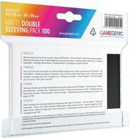 Gamegenic: Matte Double Sleeving Pack Clear/Black (2x100 Sleeves) - thumbnail